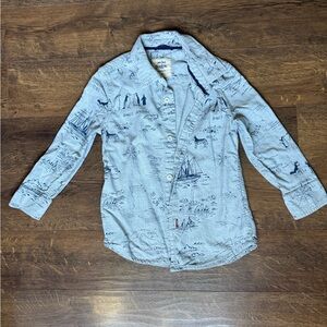 Mini Boden Nautical Button up Shirt